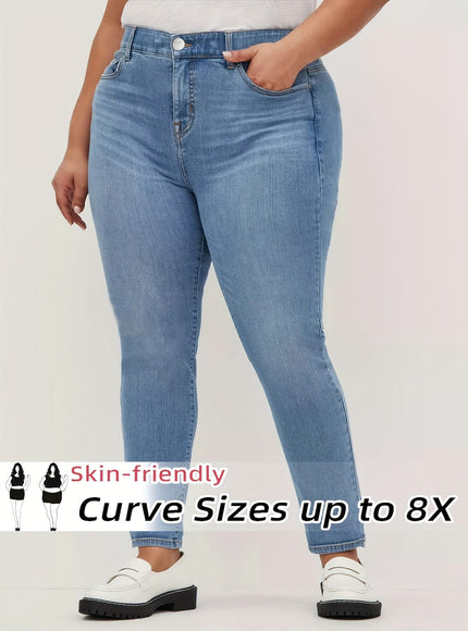 jkthpu-45 Women's Extra Wide Leg Light Wash Blue Distressed