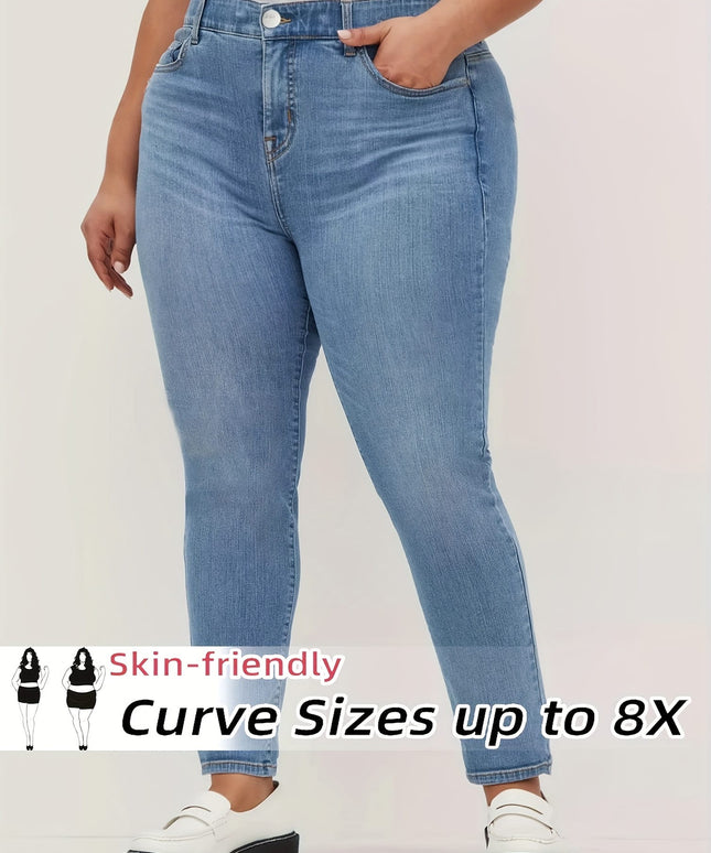jkthpu-45 Women's Extra Wide Leg Light Wash Blue Distressed