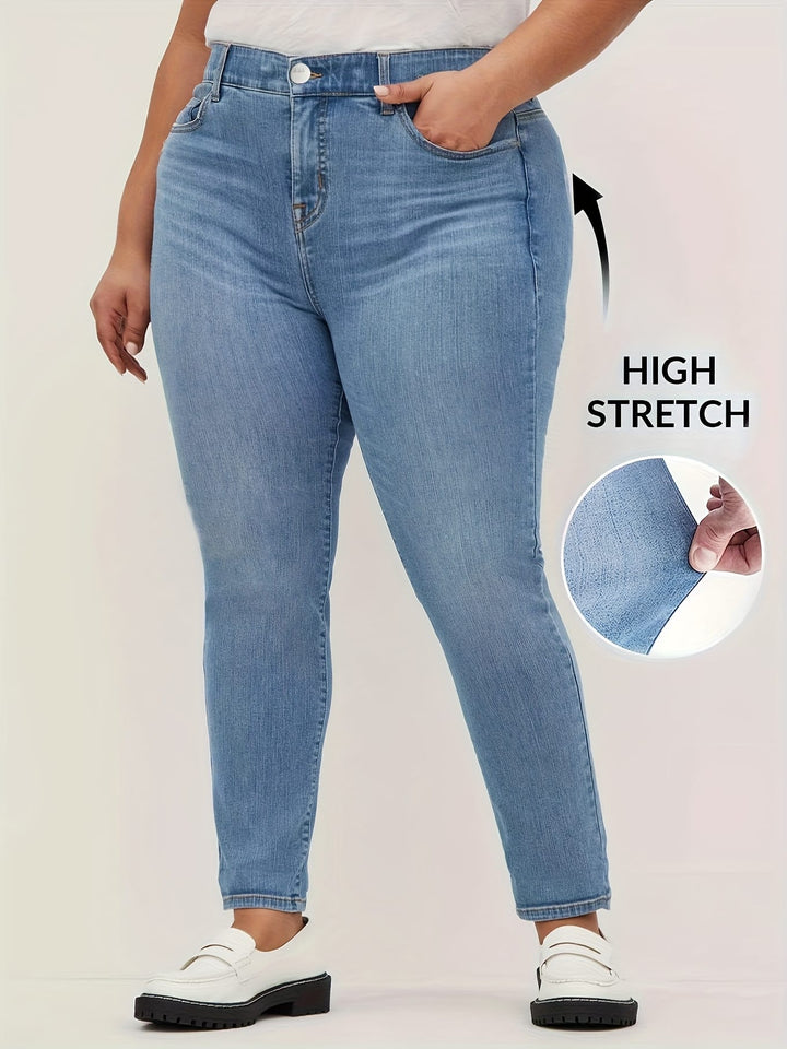Women's Extra Wide Leg Light Wash Blue Distressed