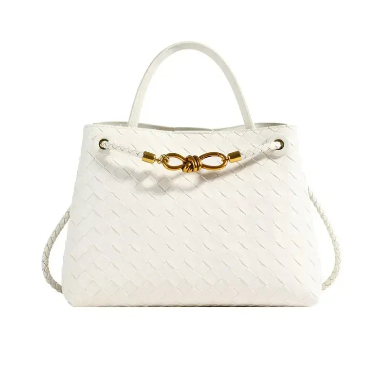 KissICON Women's Fashionable Elegant Woven Texture Shoulder Crossbody