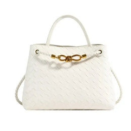 KissICON Women's Fashionable Elegant Woven Texture Shoulder Crossbody
