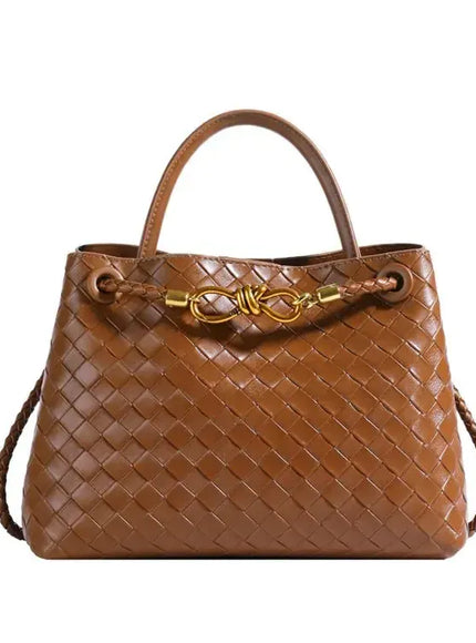 KissICON Women's Fashionable Elegant Woven Texture Shoulder Crossbody