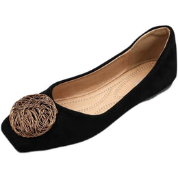 KissICON Women's Flat Shoes 2021 Spring New Square Toe