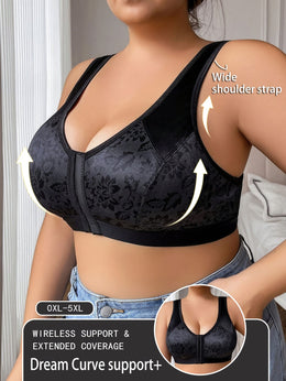 KissICON Women's Front Closure Full-coverage Wire-free Bra –