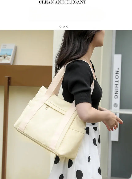 KissICON Women's Handbag – Fashionable Canvas Top-handle