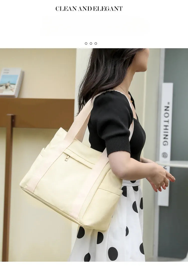 KissICON Women's Handbag – Fashionable Canvas Top-handle