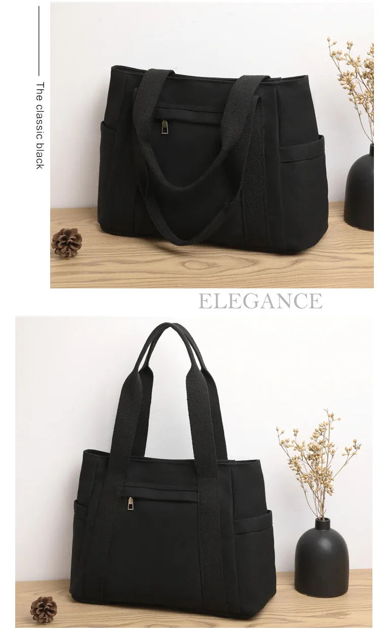 KissICON Women's Handbag – Fashionable Canvas Top-handle
