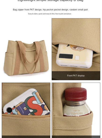 KissICON Women's Handbag – Fashionable Canvas Top-handle