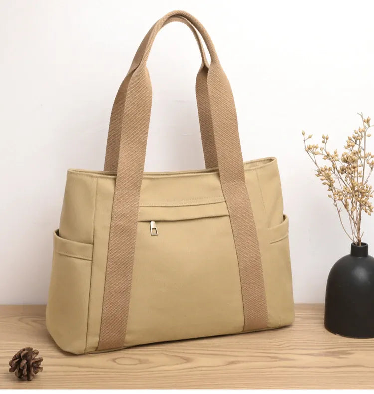 KissICON Women's Handbag – Fashionable Canvas Top-handle