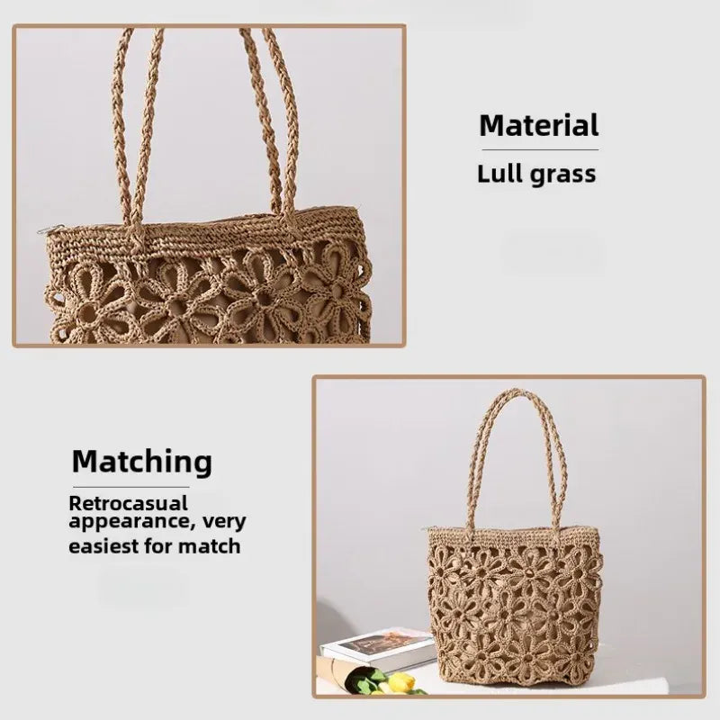 KissICON Women's Handbag – Woven Hollow Shoulder