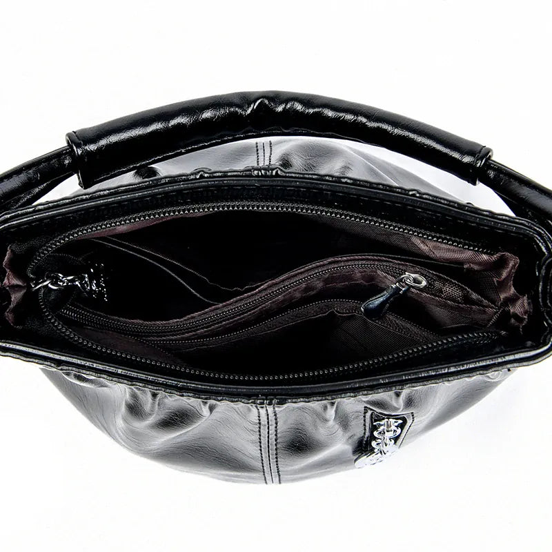 KissICON Women's Handbags Solid Color PU Leather Shoulder