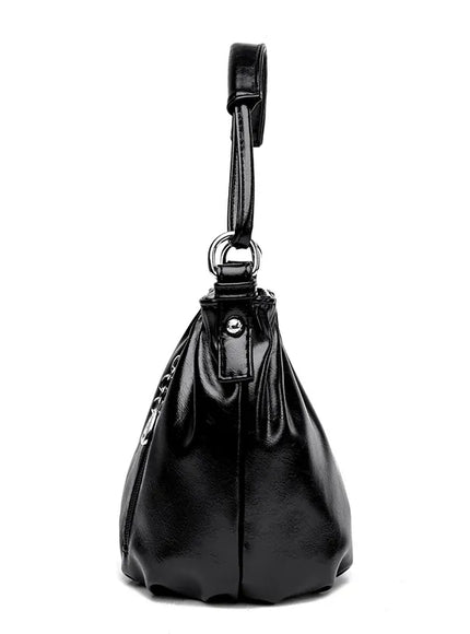 KissICON Women's Handbags Solid Color PU Leather Shoulder