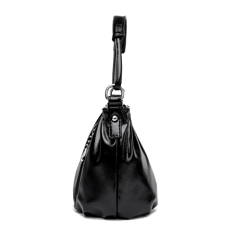 KissICON Women's Handbags Solid Color PU Leather Shoulder