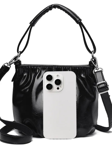 KissICON Women's Handbags Solid Color PU Leather Shoulder