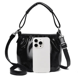 KissICON Women's Handbags Solid Color PU Leather Shoulder