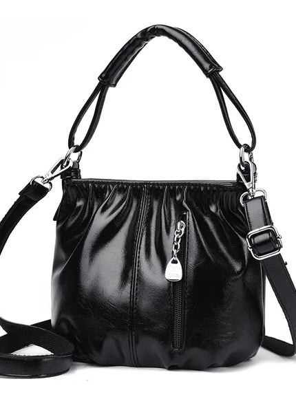 KissICON Women's Handbags Solid Color PU Leather Shoulder