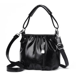 KissICON Women's Handbags Solid Color PU Leather Shoulder