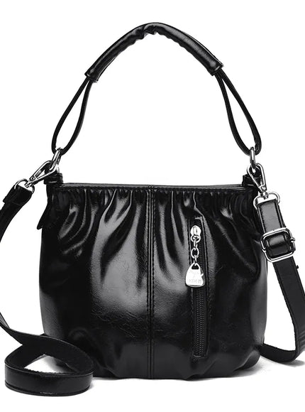 KissICON Women's Handbags Solid Color PU Leather Shoulder