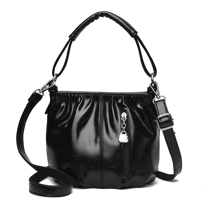 KissICON Women's Handbags Solid Color PU Leather Shoulder