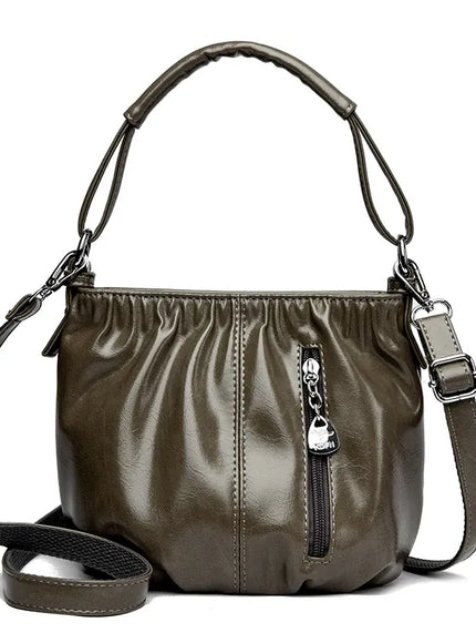 KissICON Women's Handbags Solid Color PU Leather Shoulder