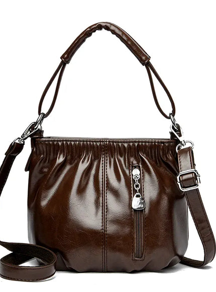 KissICON Women's Handbags Solid Color PU Leather Shoulder