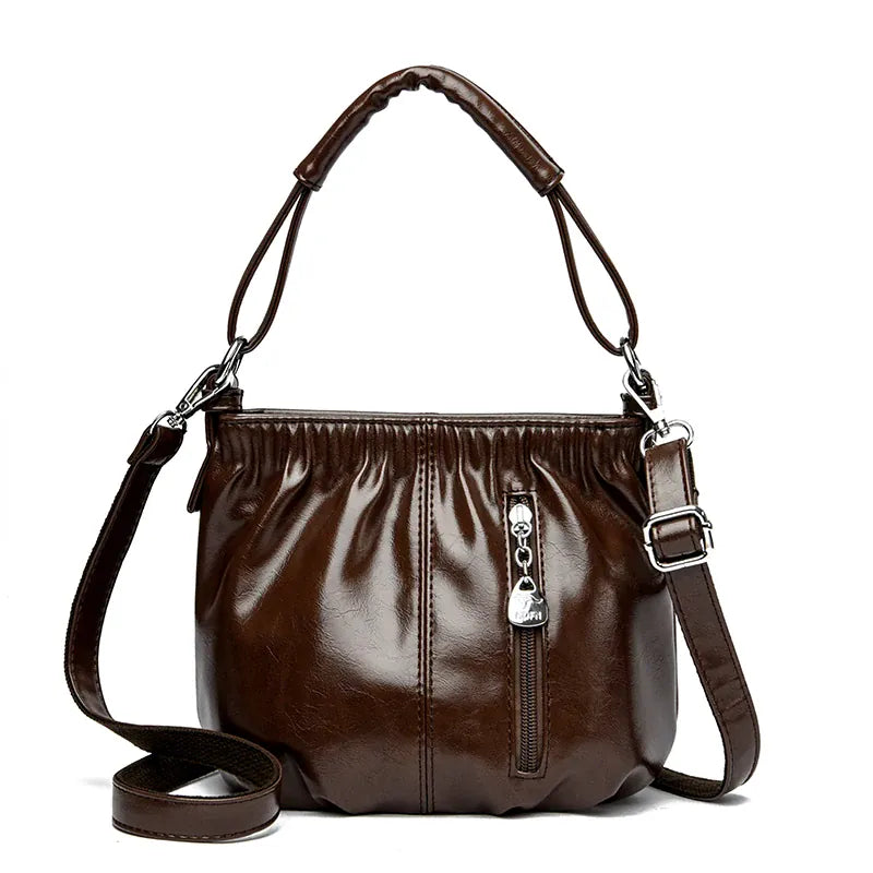 KissICON Women's Handbags Solid Color PU Leather Shoulder