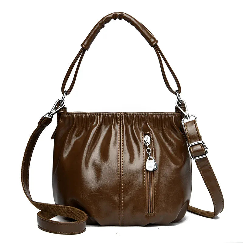KissICON Women's Handbags Solid Color PU Leather Shoulder