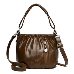 KissICON Women's Handbags Solid Color PU Leather Shoulder