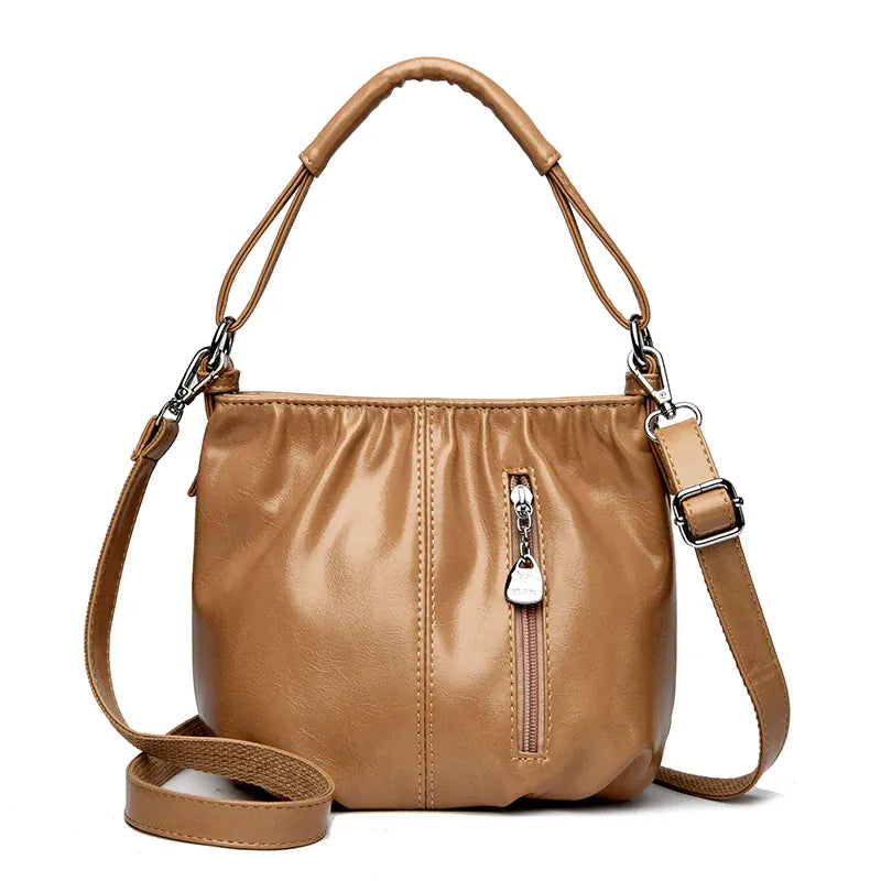 KissICON Women's Handbags Solid Color PU Leather Shoulder