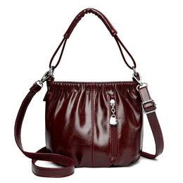 KissICON Women's Handbags Solid Color PU Leather Shoulder