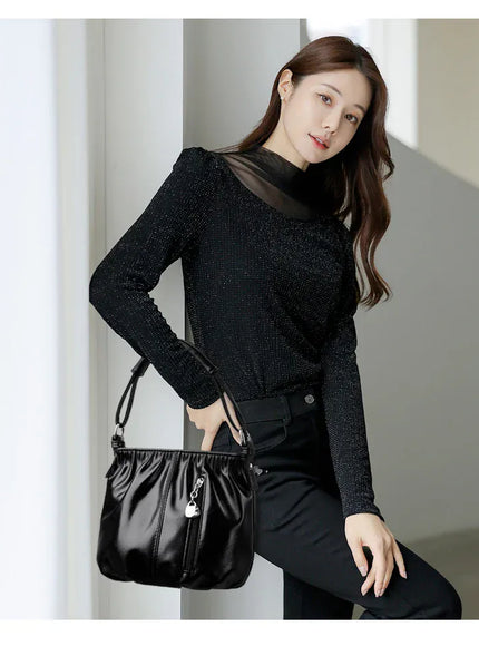 KissICON Women's Handbags Solid Color PU Leather Shoulder