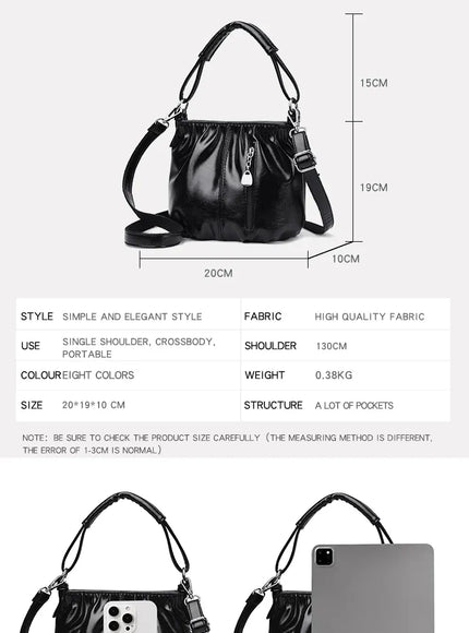 KissICON Women's Handbags Solid Color PU Leather Shoulder
