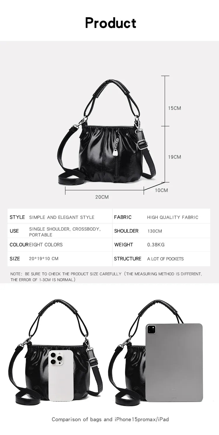 KissICON Women's Handbags Solid Color PU Leather Shoulder
