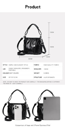 KissICON Women's Handbags Solid Color PU Leather Shoulder