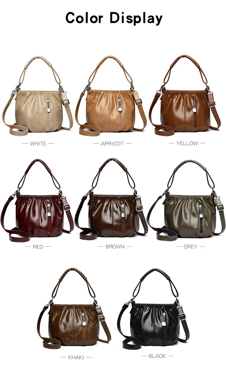 KissICON Women's Handbags Solid Color PU Leather Shoulder