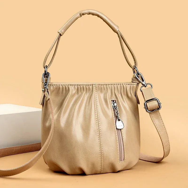 KissICON Women's Handbags Solid Color PU Leather Shoulder