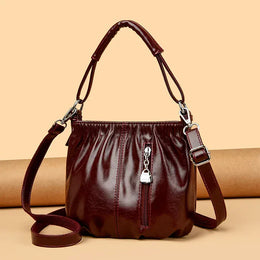 KissICON Women's Handbags Solid Color PU Leather Shoulder