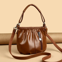 KissICON Women's Handbags Solid Color PU Leather Shoulder