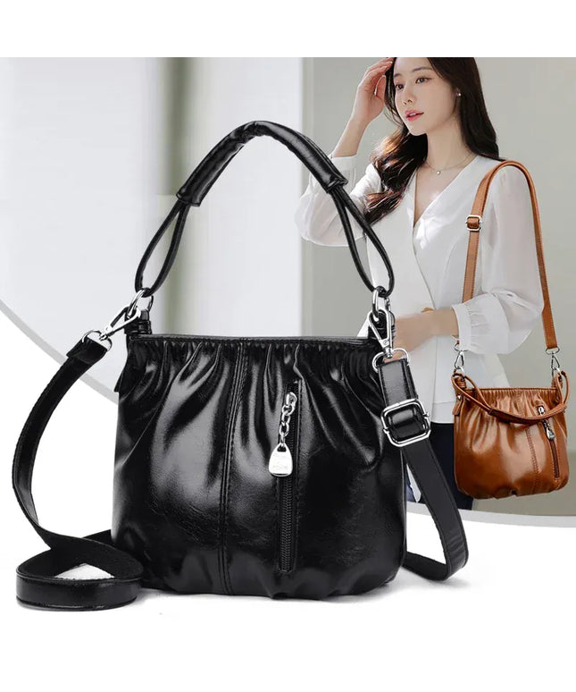 KissICON Women's Handbags Solid Color PU Leather Shoulder