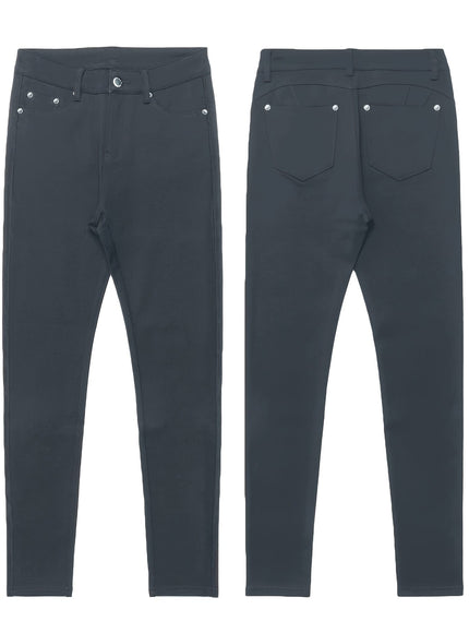 jkthpu-45 Women'S High-Waist Stretch Skinny Jeans with Metal Button