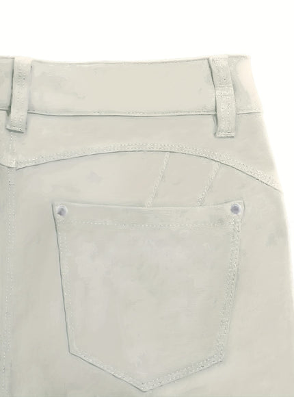 jkthpu-45 Women'S High-Waist Stretch Skinny Jeans with Metal Button