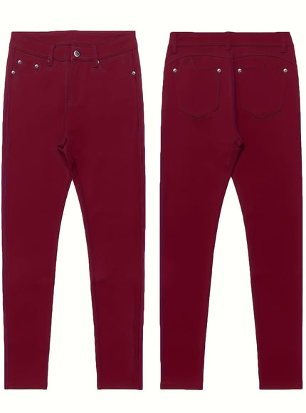 jkthpu-45 Women'S High-Waist Stretch Skinny Jeans with Metal Button
