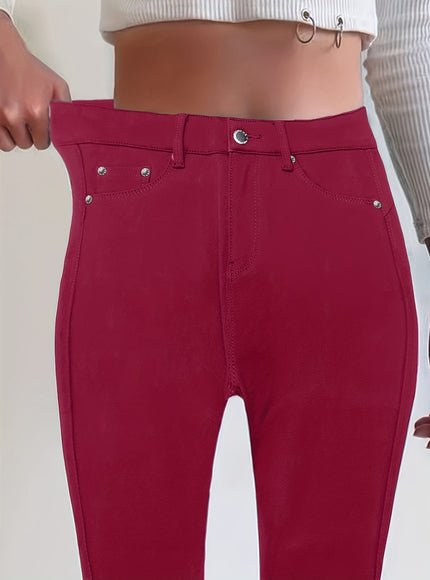 jkthpu-45 Women'S High-Waist Stretch Skinny Jeans with Metal Button