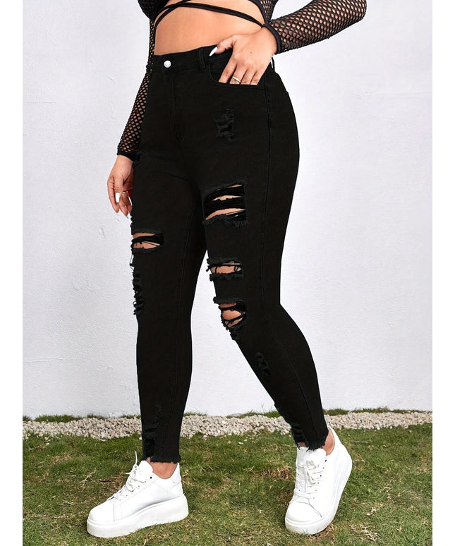 jkthpu-45 Women's High-Waisted Skinny Jeans - Stretchy Non-See-Through Leggings