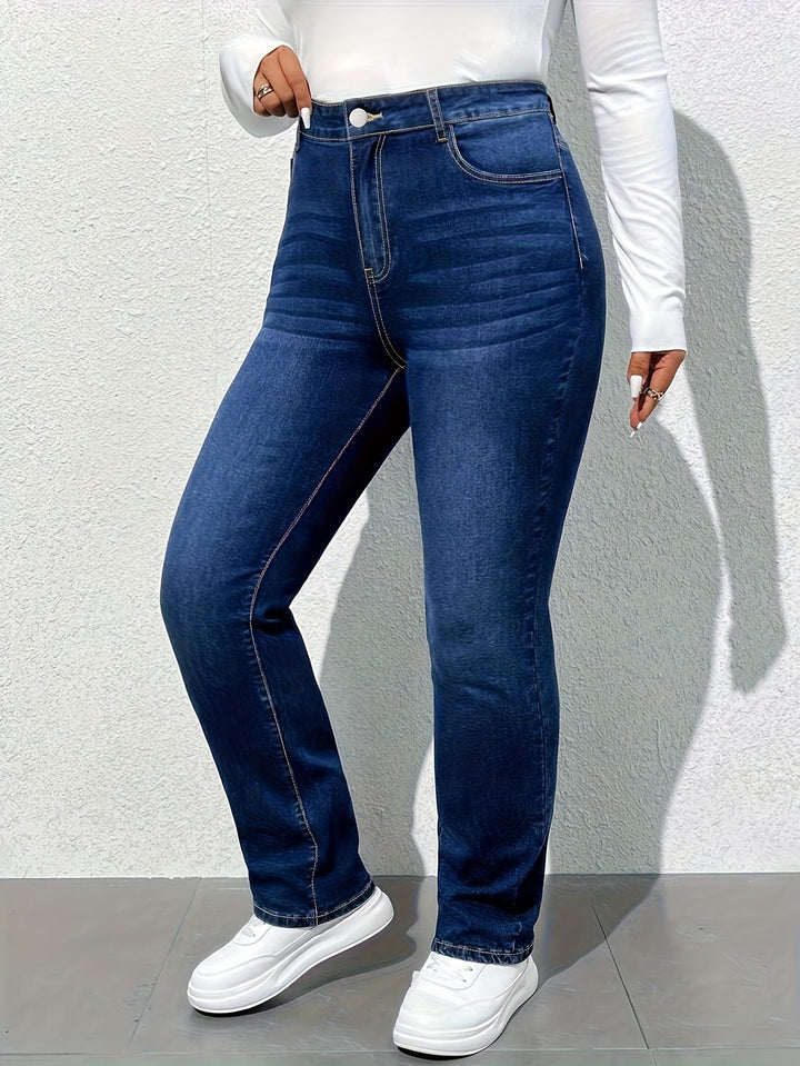 Women'S High-Waisted Stretch Jeans - Non-See-Through Stretchy Pants