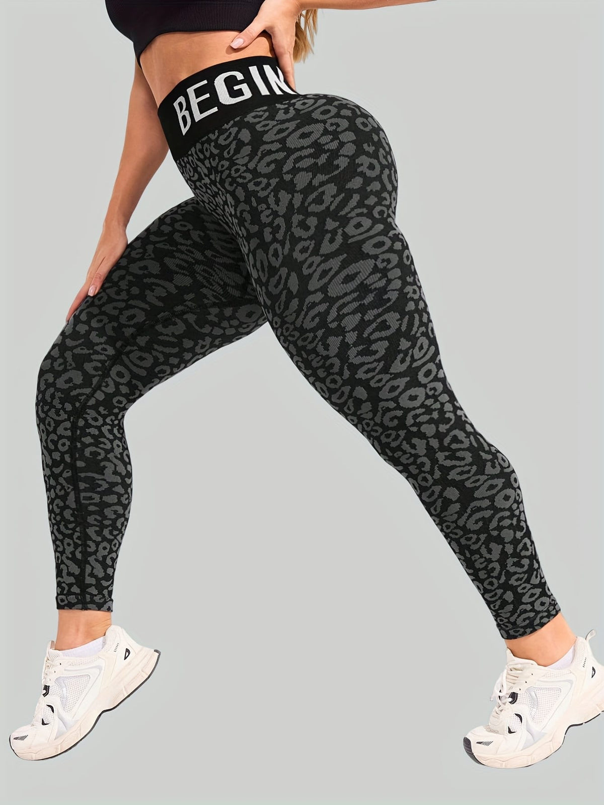 jkthpu-45 Women's High-Waisted Yoga Pants - Non-See-Through Stretchy Workout