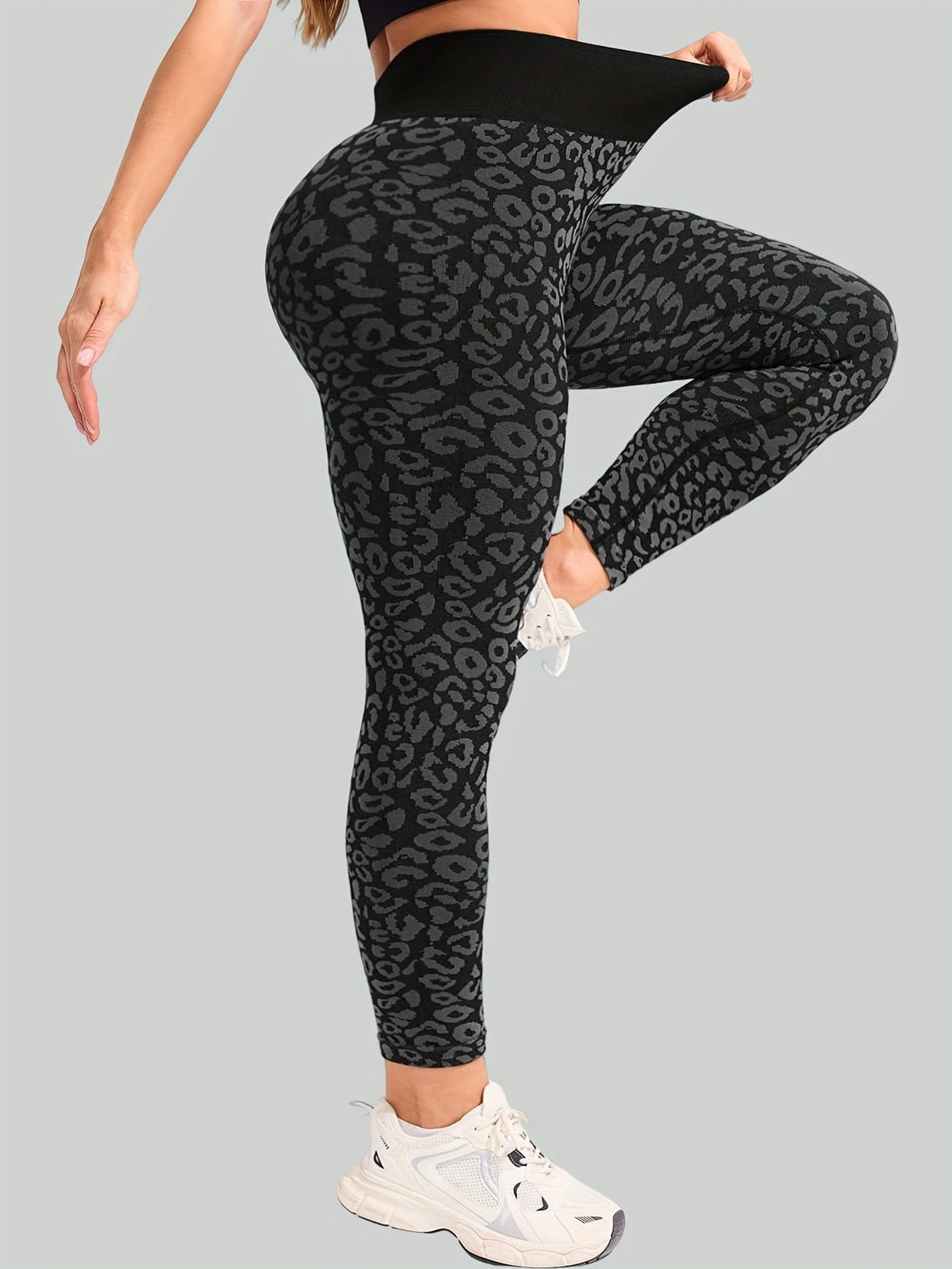 jkthpu-45 Women's High-Waisted Yoga Pants - Non-See-Through Stretchy Workout