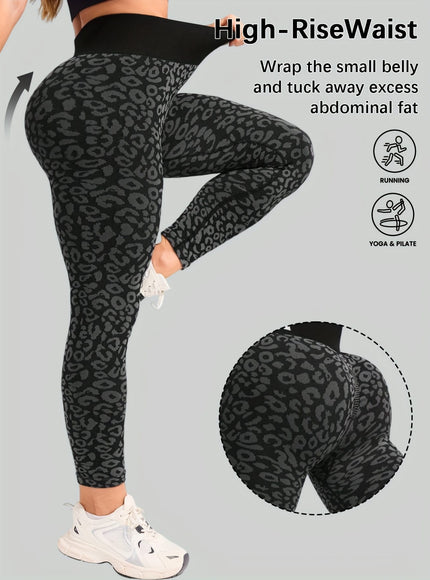 jkthpu-45 Women's High-Waisted Yoga Pants - Non-See-Through Stretchy Workout