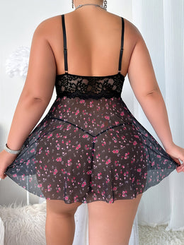jkthpu-45 Women's Large Size Sexy and Interesting Print Pajama Set