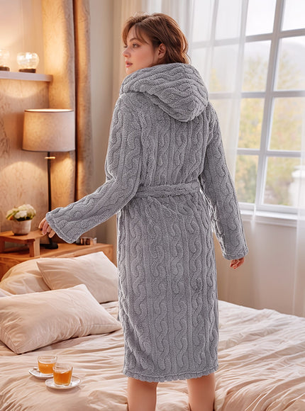 KissICON Women's Luxury Elegant Plus Size Robe - Heavy
